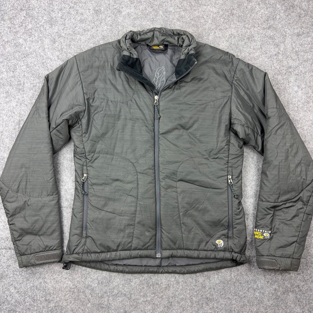 Mountain Hardwear Jacket Womens Medium Gray PrimaLoft Insulated Puffer Full Zip - Picture 2 of 15